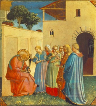  Bautista Pintura - El nombramiento de San Juan Bautista Renacimiento Fra Angelico